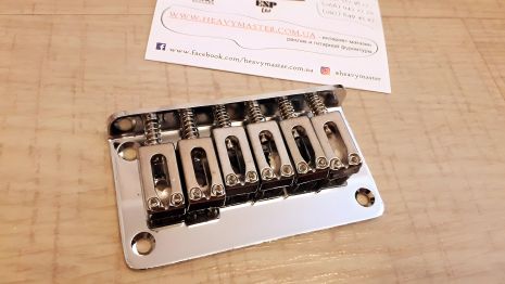 Фіксований гітарний бридж струнотримач hard tail для електрогітари, хром