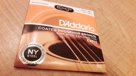 Струны d'addario exp15 ФОСФОР-БРОНЗОВЫЕ для акустической гитары 010-047