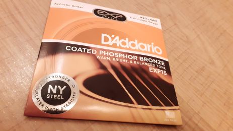 Фосфорно-бронзові струни d'addario exp15 для акустичної гітари 010-047 Фосфорно-бронзові струни d'addario exp15 для акустичної гітари 010-047
