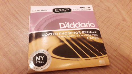 Струны d'addario exp26 ФОСФОР-БРОНЗОВЫЕ для акустической гитары 011-052