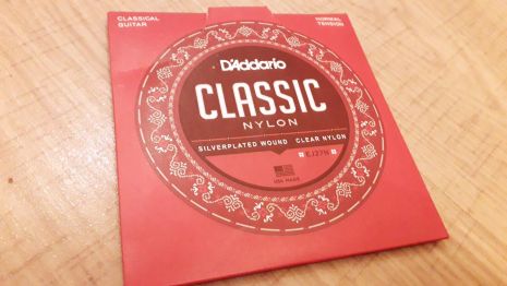 Струны d'addario ej27n 028-043 НЕЙЛОНОВЫЕ СЕРЕБРЕННЫЕ для классической гитары