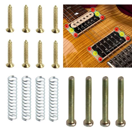 Гвинти для саморізи ХАМБАКЕРІВ електогітари Gibson Les Paul Ibanes LTD ESP золотисті 11 мм