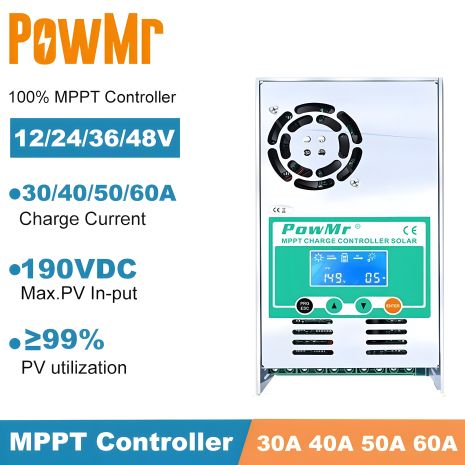 Зарядний контроллер Рowmr mppt 60a 12v-48v до 190V