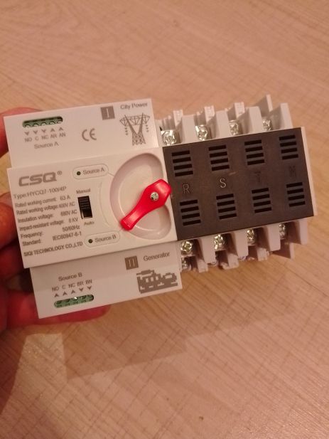 Автоматический переключатель напряжения на 3 фазы сеть-альтернатива 63А