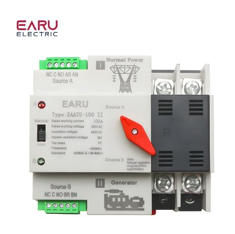 Переключатель напряжения автоматический сеть-генератор 100А EARU