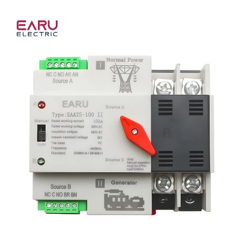 Переключатель напряжения автоматический сеть-генератор 100А EARU Переключатель напряжения автоматический сеть-генератор 100А EARU