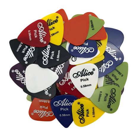 Кольорові медіатори Alice 0,58 мм для гітари електрогітари