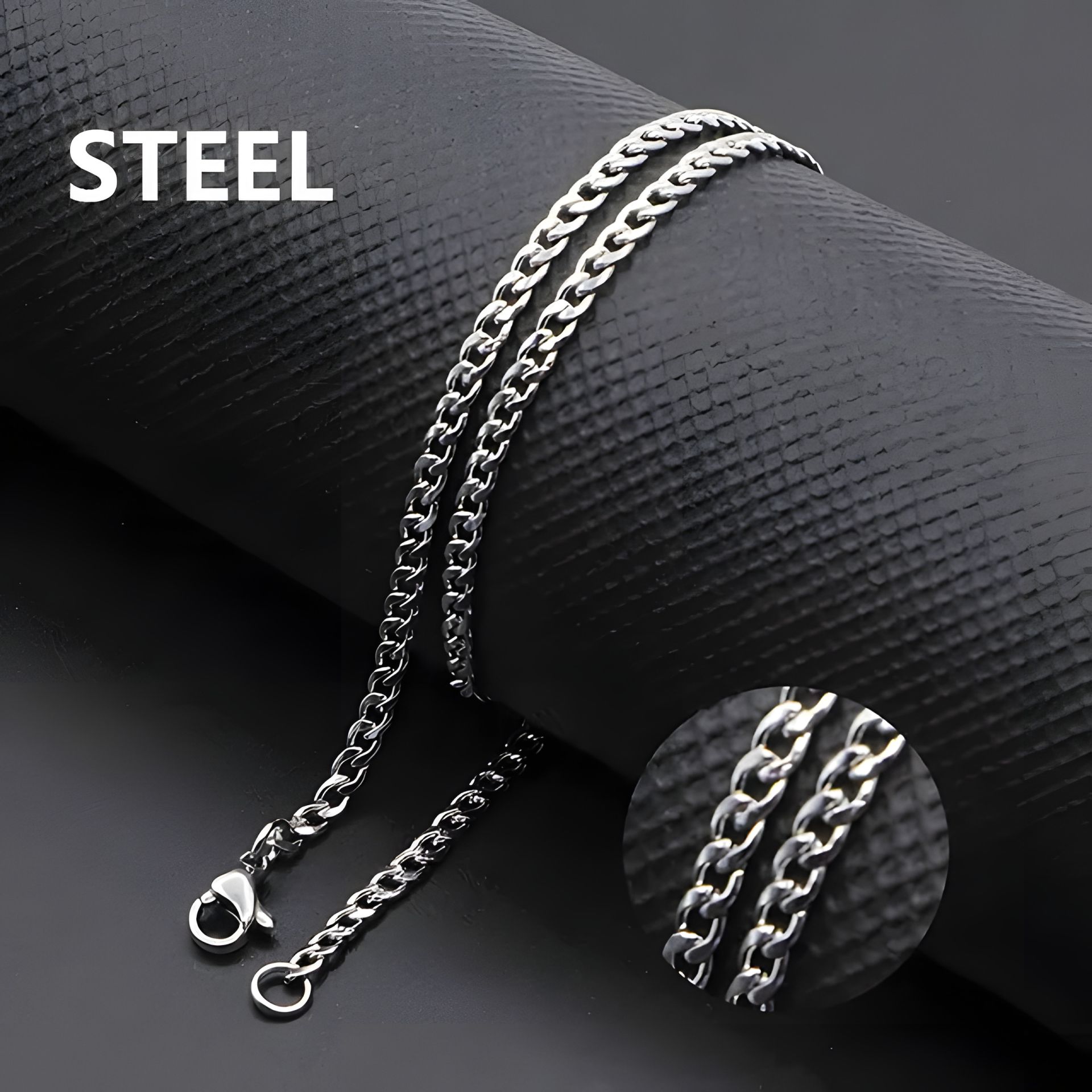 Чоловічий ланцюг плетіння хром 70 см Чоловічий ланцюг плетіння хром 70 см