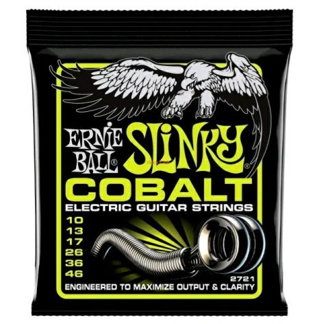 Струни для електрогітари Ernie Ball Slinky COBALT 10-46