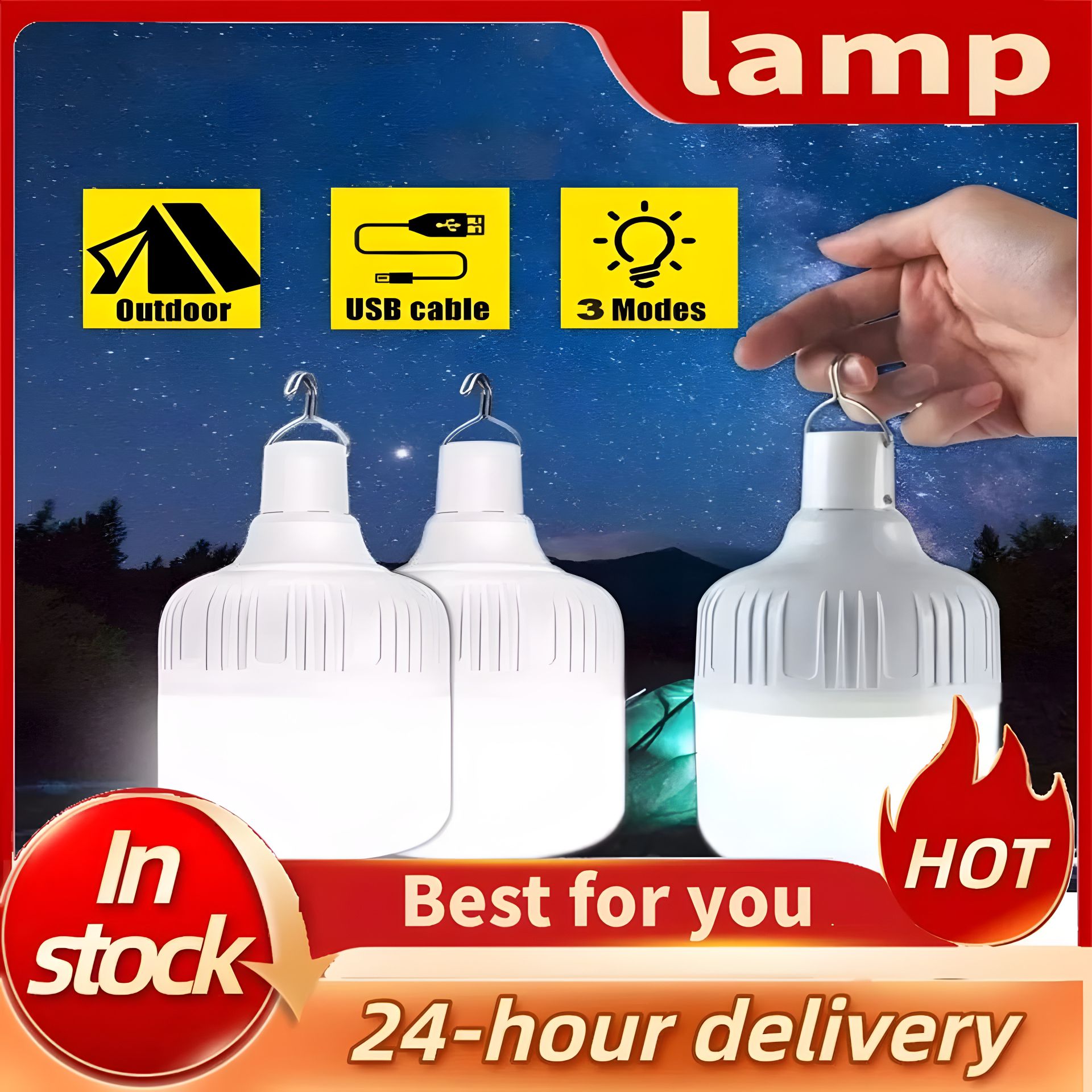 Портативна світлодіодна лампа ліхтарик із гаком Портативна світлодіодна лампа ліхтарик із гаком