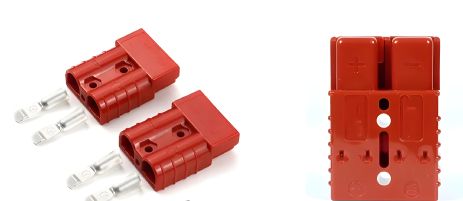 Пара соединительных клемм DC/AC для авто, 50А, красные