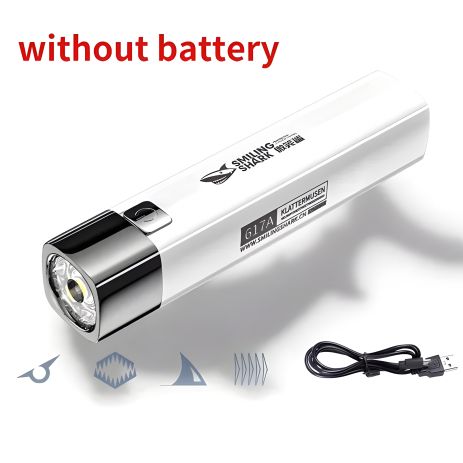 Водозахисний швидкозарядний ліхтарик ліхтар Smiling Shark білий Водозахисний швидкозарядний ліхтарик ліхтар Smiling Shark білий