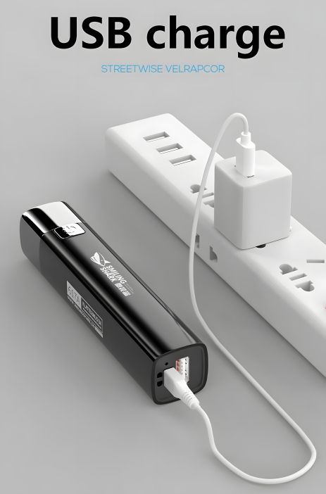 Ліхтар ліхтарик 2 в 1 швидкозарядний водозахисний чорний Smiling Shark Ліхтар ліхтарик 2 в 1 швидкозарядний водозахисний чорний Smiling Shark