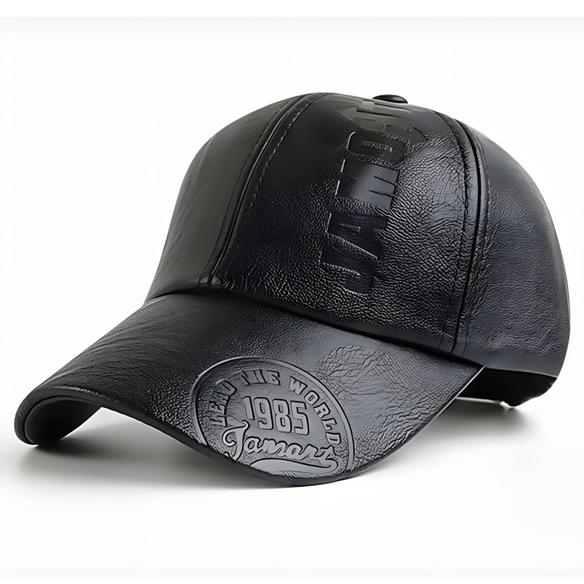 Бейсболка кепка, на літо весна осінь, шкірозамінник, чорна Jamont Бейсболка кепка, на літо весна осінь, шкірозамінник, чорна Jamont