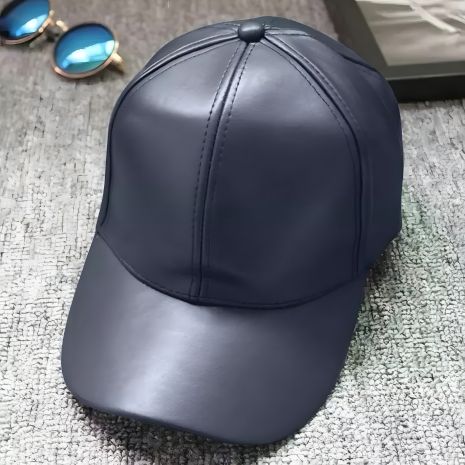 Унісекс бейсболка жіноча чоловіча шкірозамінник на літо весна осінь чорна кепка