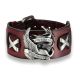 Шкіряний браслет Harley-Davidson для меломана гітариста рокера байкера, коричневий