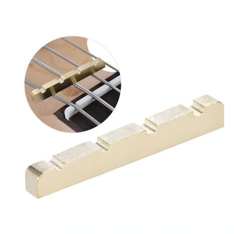 Верхний порожек латунный для бас-гитары 4 струны