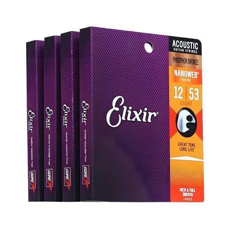 Струни Elixir ФОСФОР-БРОНЗОВНІ для акустичної гітари 012-053 light 11052 Струни Elixir ФОСФОР-БРОНЗОВНІ для акустичної гітари 012-053 light 11052
