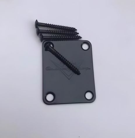 Кріплення для грифа електрогітари некплейт Custom Shop Fender Stratocaster Telecaster Jazz Bass чорний