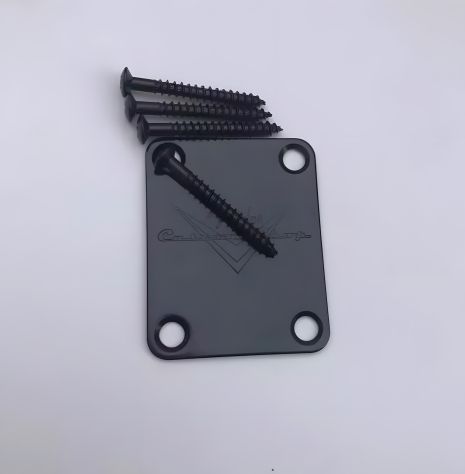 Кріплення для грифа електрогітари некплейт Custom Shop Fender Stratocaster Telecaster Jazz Bass чорний Кріплення для грифа електрогітари некплейт Custom Shop Fender Stratocaster Telecaster Jazz Bass чорний