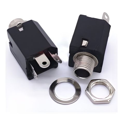 Разъем моно 6.3 мм гнездовой с размыкающимися контактами для электрогитары