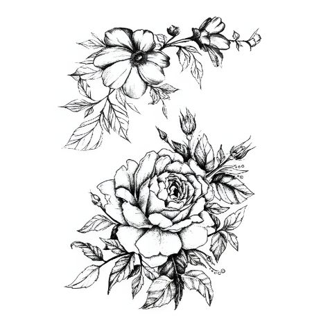 Тату tattoo временное татту наклейка на тело одноразовая лето роза Тату tattoo временное татту наклейка на тело одноразовая лето роза