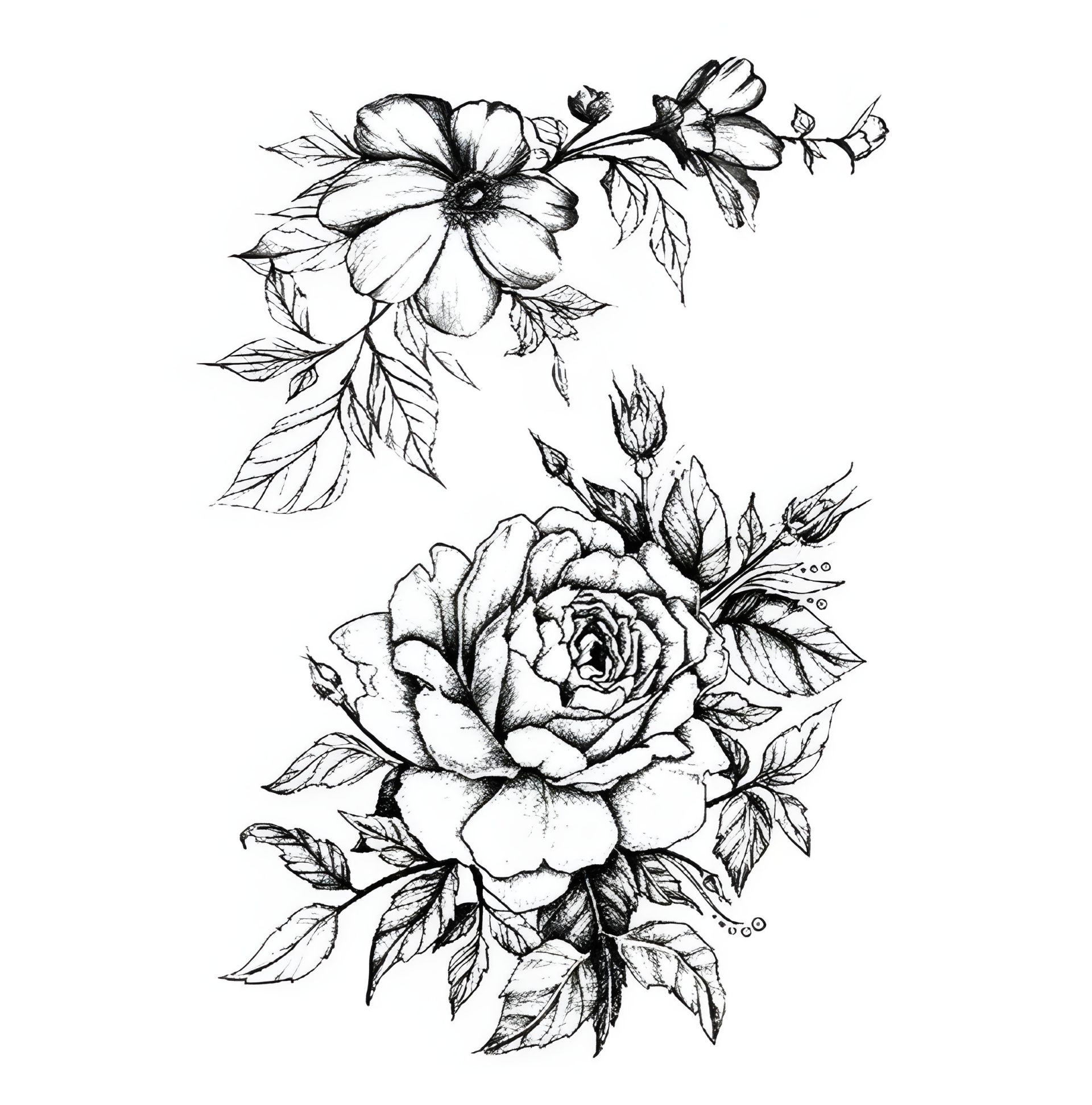 Тату tattoo тимчасове тату наклейка на тіло одноразове літо троянда Тату tattoo тимчасове тату наклейка на тіло одноразове літо троянда