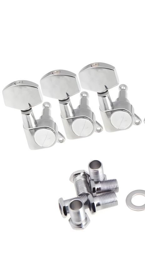 Колок для гитар электрических и акустических, хромированный