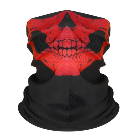 Захисна маска на шию і обличчя типу баф червона