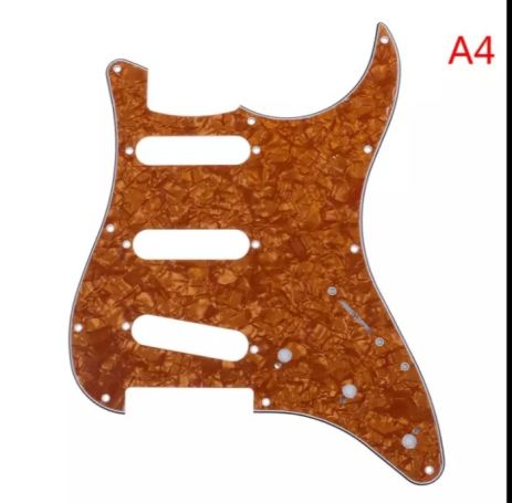 Пікгард для електрогітари SSS Fender Stratocaster ST China ОРАНЖ ПЕРЛАМУТР