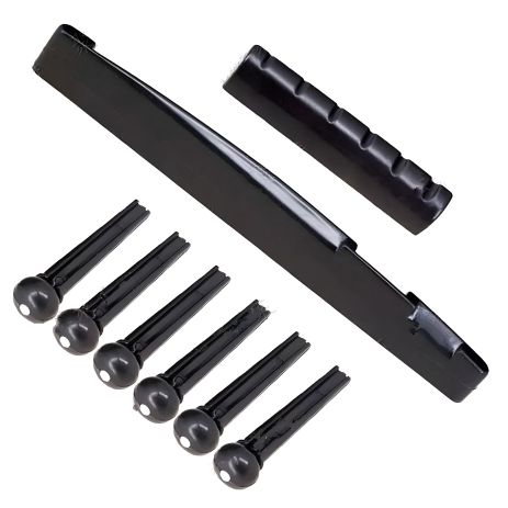 Набір Gibson Epiphone Cort Les Paul LP: кістки, поріжок, сухарі, струнотримач для акустичної гітари чорн