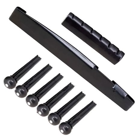 Набір Gibson Epiphone Cort Les Paul LP: кістки, поріжок, сухарі, струнотримач для акустичної гітари чорн