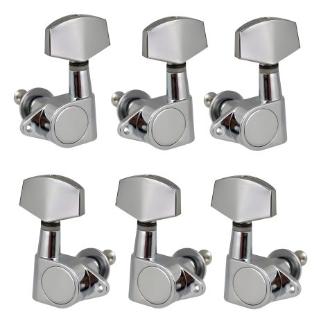 Кілки хромові для електрогітари й акустичної гітари 3L+3R центр вушко Кілки хромові для електрогітари й акустичної гітари 3L+3R центр вушко