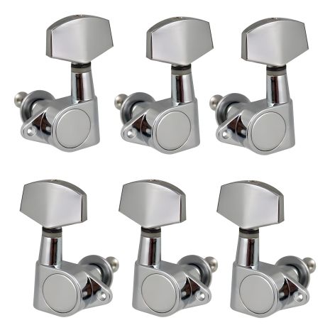 Кілки хромові для електрогітари й акустичної гітари 3L+3R центр вушко