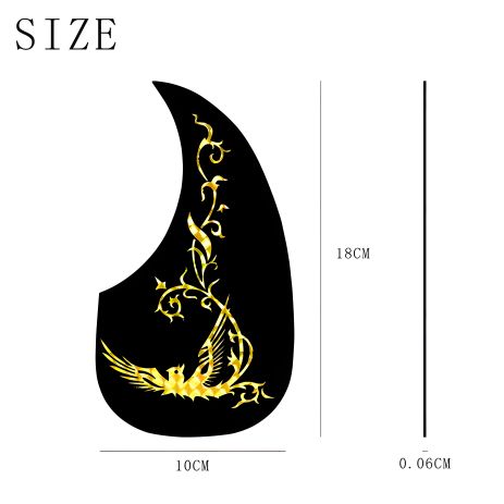 Пікгард-наклейка для класичної гітари, пвх наклейка з малюнком птаха
