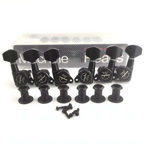 Guyker кілки локові для гітари 3R + 3L Yamaha Cort ESP Gibson чорні