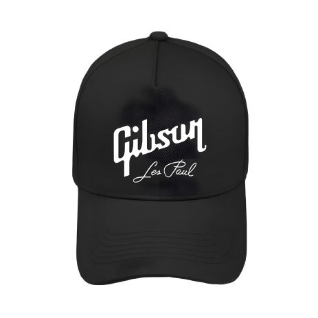 Кепка Gibson Les Paul бейсболка чорна катон з білим логотипом