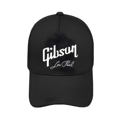 Кепка Gibson Les Paul бейсболка чорна катон з білим логотипом
