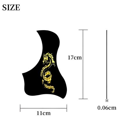 Пікгард-наклейка для класичної акустичної гітари, ПВХ дракон