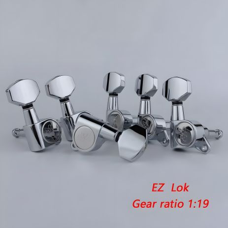 Хромированные колки для электрогитары 6R Wilkinson WJ02CH Хромированные колки для электрогитары 6R Wilkinson WJ02CH