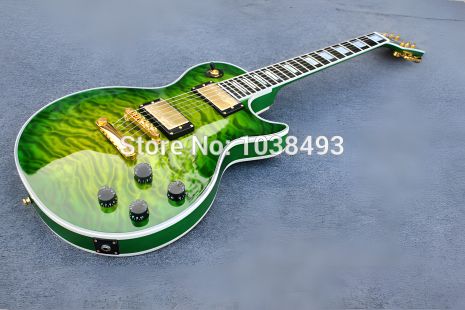 Електрогітара Custom Brown Green China Gibson Les Paul