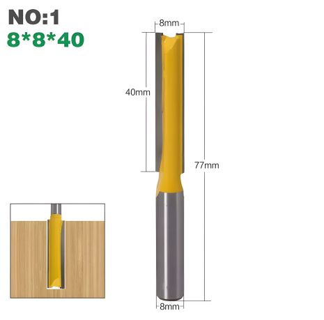 Прямая пазовая фреза d 8 мм для фрезерного станка Прямая пазовая фреза d 8 мм для фрезерного станка