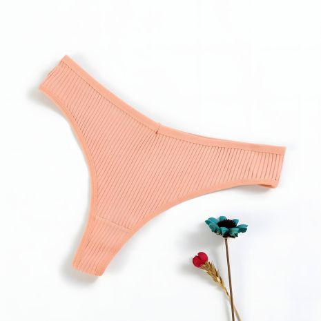 Персиковые сексуальные женские стринги хлопок