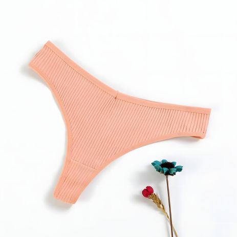 Персиковые сексуальные женские стринги хлопок