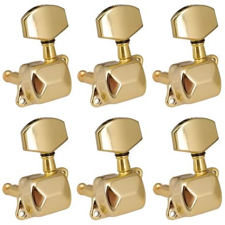 Золотые колки для электрогитары и акустической гитары J21 6R gold