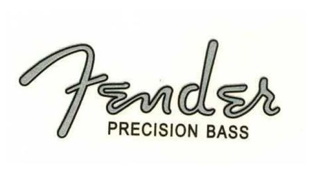 Деколь для бас-гитары Fender Precision Bass наклейка логотип