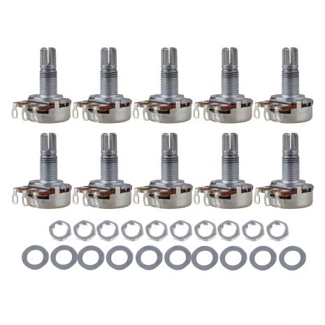 Потенціометри для гітари електрогітари B250 потенціометр 18 мм резистор сірі Потенціометри для гітари електрогітари B250 потенціометр 18 мм резистор сірі