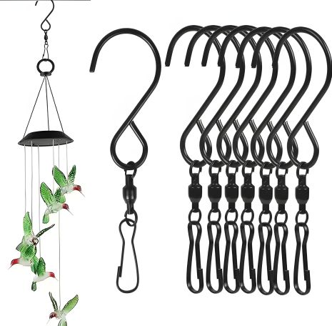 Черный подвесной крюк 9 см с карабином Черный подвесной крюк 9 см с карабином