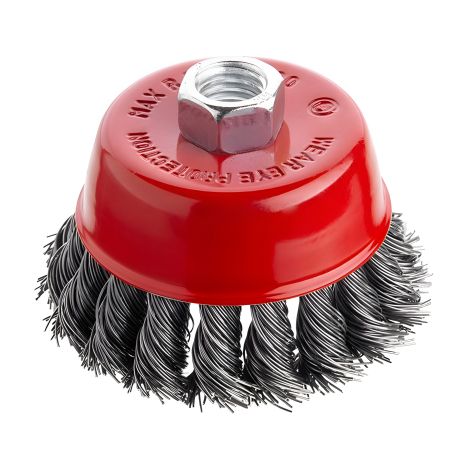 75 мм щітка чашкова, M14, для КШМ, крученого дроту пучки, 12500 об/хв INTERTOOL BT-2075