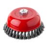 Щітка чашкова 150 мм, M14, кручені дроти, INTERTOOL BT-2150